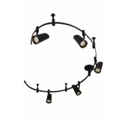 Catalina Lighting Black Lunar 5-Light Flex Track Dimmable LED Ceiling Light