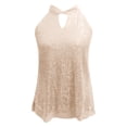 thumbnail image 5 of Cathalem Ladies Tank Tops Summer Sleeveless Basic Cami Top Shirt Slim Knit Ribbed Racerback Blouses,Rose Gold S, 5 of 5