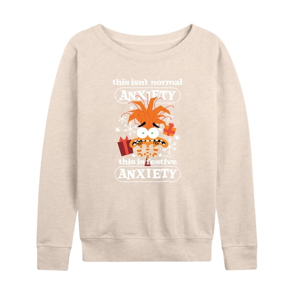 Inside Out - Festive Anxiety - Women's French Terry Long Sleeve Pullover