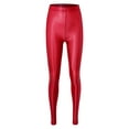 thumbnail image 4 of Choomomo Leggings Serrés de Performance de Danse Moderne de Rue Hip Hop Rave Extensibles Brillants pour Femmes Bourgogne G, 4 of 8