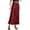 Z11047-Red, variant on HNMKIU Solid Color Satin Maxi Skirt High Waist Drawstring Tie Elegant Evening Wear Comfortable Flowy Party Occasion Formal Coffee，M