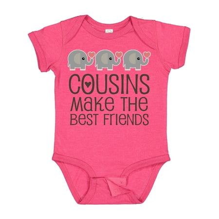 

Inktastic Cousins Make the Best Friends Gift Baby Boy or Baby Girl Bodysuit