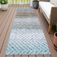 thumbnail image 6 of Addison Rugs Chantille Indoor/Outdoor Transitional Stripes Putty Machine Washable Runner Rug, 2'3" x 7'6", 6 of 7