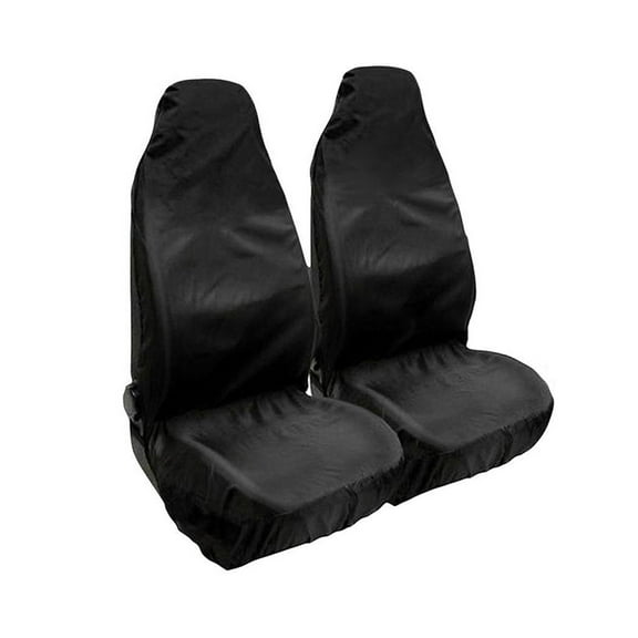 2pcs Universal Car Seat Cover Stylish Four Seasons Portable Auto Protector Seat Support Case Waterproof Seat Cover (Black)