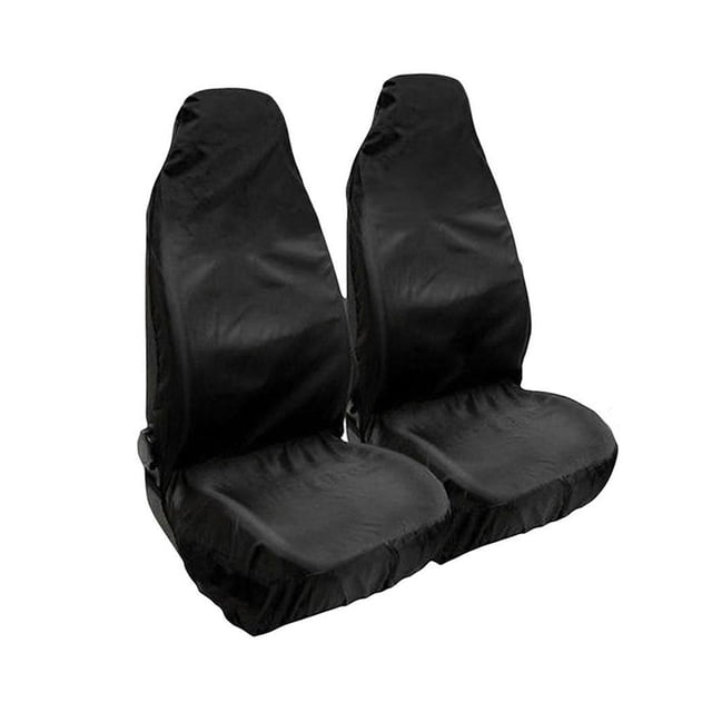 Funda de asiento de coche universal de 2 piezas Funda de soporte de asiento portátil elegante Four Seasons Auto Protector de asiento Funda de asiento impermeable (negro)