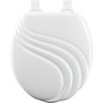 thumbnail image 3 of Mayfair Swirl Round Enameled Wood Toilet Seat in White with Stay·Tite, 3 of 8