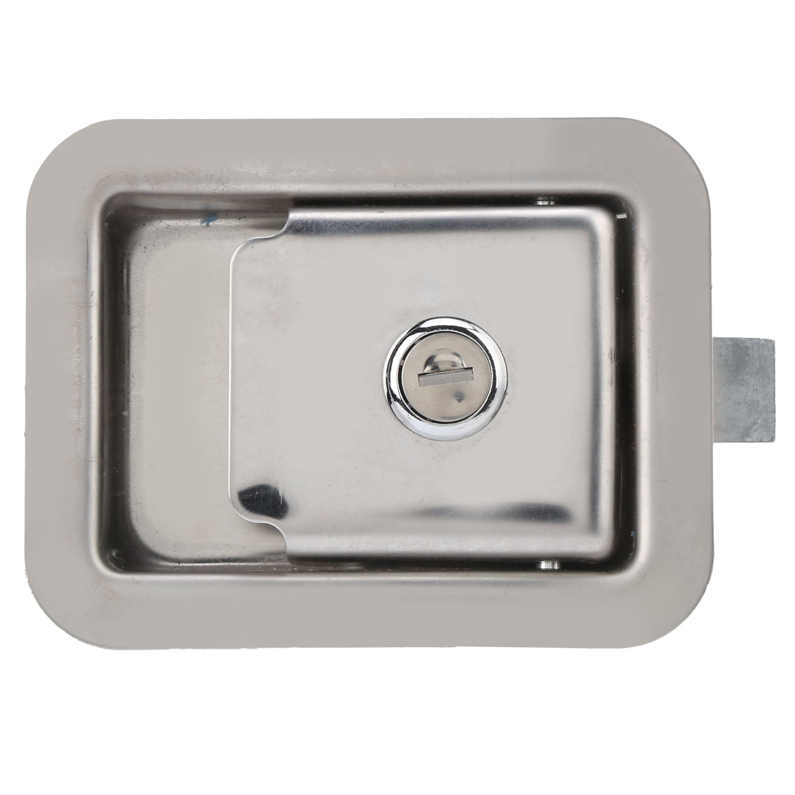 Cerradura Para Panel De Generador | Acero Inoxidable 141x109 Mm | Con Llave Y Arandela | Montaje En 4 Esquinas | Para Grupos Electrógenos Y Maquinaria