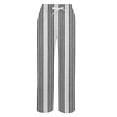 thumbnail image 5 of Womens Linen Pants, Audhol Women's Floral Cropped Linen Pants Summer Elastic Waist Straight Leg Casual Beach Trousers with Pockets Linen Crop Pants Grey 2XL, 5 of 5