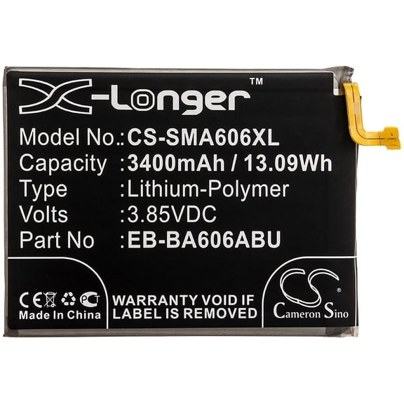 3400mAh EB-BA606ABU Battery for Samsung Galaxy A60 SM-A6060/DS SM-A606 SM-A6060 Galaxy A60 2019 SM-A606F