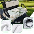 thumbnail image 5 of Golf Cart Seat Covers for 2 Seater,White Floral Microfiber Cart Seat Towel Blanket,Pastoral Farmhouse Magnolia Flowers Leaves Absorbent NonSlip Bench Seats Protector for Golf Course 51"x31", 5 of 9
