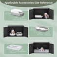 thumbnail image 5 of LEDREM Cat Litter Box Furniture Enclosure, Multi-Functional Hidden Washroom with Removable Divider for Indoor Cats,L, Ink Black, 5 of 7