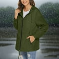 thumbnail image 5 of Rain Jacket Women Waterproof Windbreaker Lightweight Rain Jackets with Pockets Packable Raincoats for Women with Hood, 5 of 6