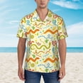 thumbnail image 4 of Daiia Cartoon Snake8 Hawaiian Shirt for Men Gentle Cotton Regular Short Sleeve Casual-Small, 4 of 9