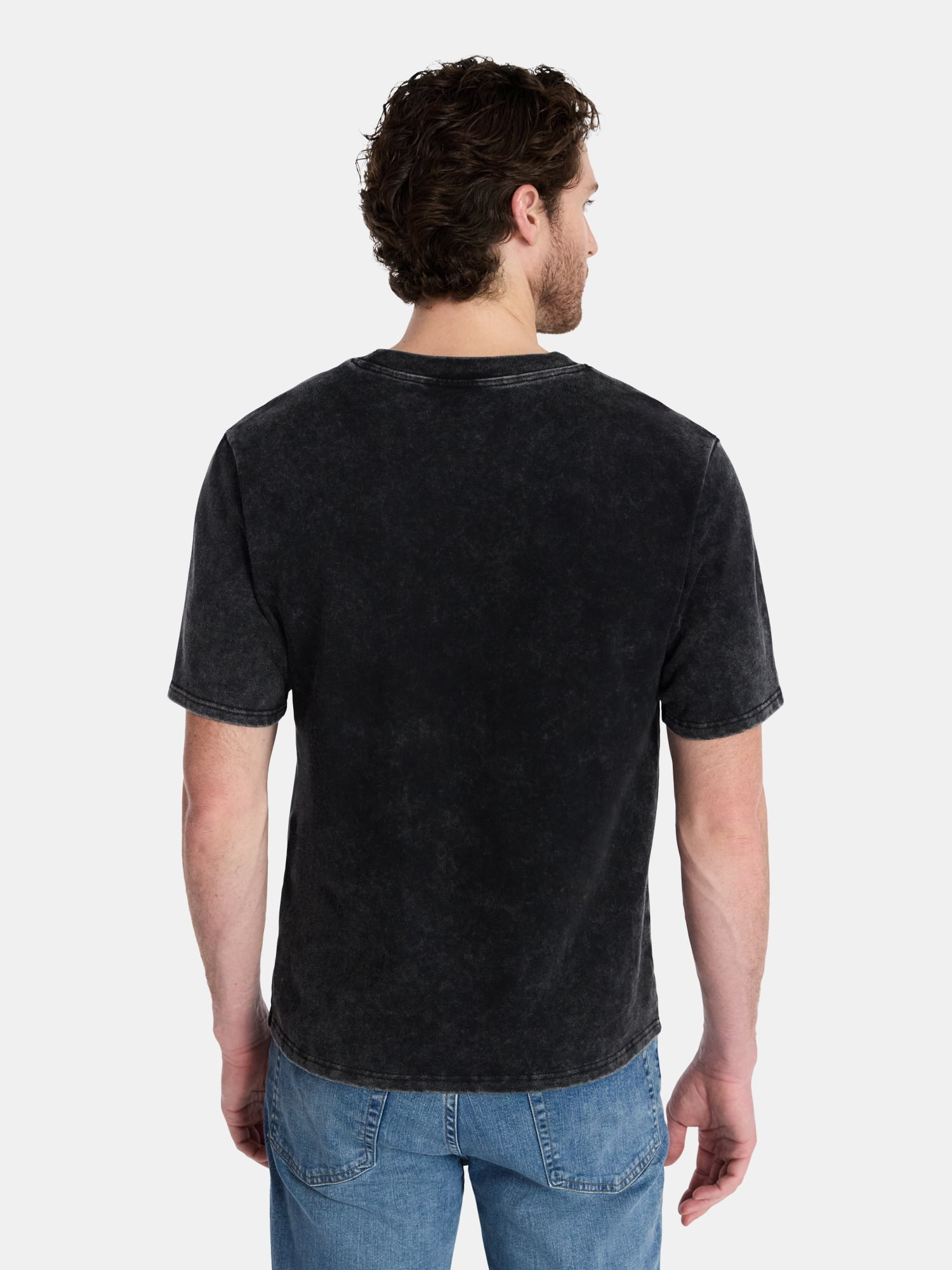 Willie Nelson Men's & Big Men's Heavyweight Boxy Fit Washed Cotton Graphic Tee, Sizes XS-5XL