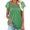 Green, variant on Vivianyo HD Casual Women's Summer Short Sleeve T-Shirt Women's Solid Round Neck Lace Ruffle Sleeve Net Short Sleeved Slim Top Short Sleeved Round Neck Top/shirt