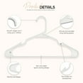 thumbnail image 4 of Lux Decor Collection White Plastic Hangers 50 Pack - Space-Saving Design, Perfect for Everyday Use, 4 of 8