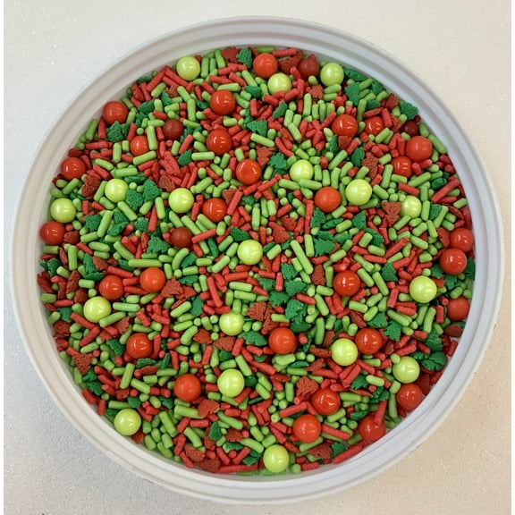 Trim My Christmas Tree Confetti Sprinkles, Cake, Cookie, Donut, Cakepop Toppings, 6 oz.