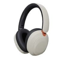 LACKUST Over-Ear Dual Mode Bluetooth 5.4 Headphones - Wireless/Wired, Foldable, Low Latency for Gaming/Sports, 8-Hour Battery, Soft Headband, White