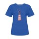 thumbnail image 4 of Tops Cortos para Mujeres Bandera de Moda Impresa Cuello Redondo, Camiseta de Manga 3/4 para Uso Diario, Casero Y Cómodo, 4 of 4