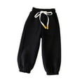 thumbnail image 2 of NAISIBABY Boys Pants, Plush Elastic Waist Causal Winter Kids Active Pants Black 2T, 2 of 7