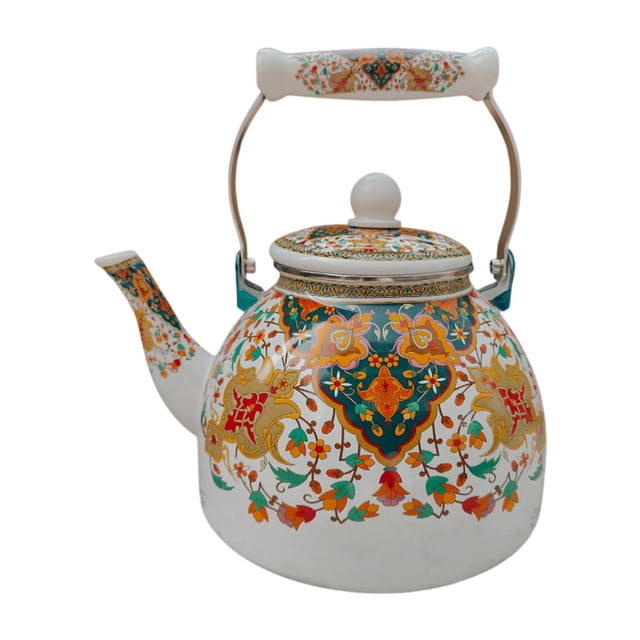 jifeng Enamel Tea Kettle Comfortable Grip Water Pitche for Kitchen for Friend Decor A