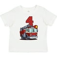 thumbnail image 3 of Inktastic 4th Birthday Fire Truck Boys or Girls Toddler T-Shirt, 3 of 5