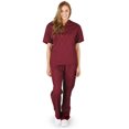 thumbnail image 2 of ACTIVE UNIFORMSWomen's Scrub Sets, Scrub Top and Pants. Run Large (Burgundy, Medium), 2 of 6