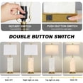 thumbnail image 6 of Cinkeda 28" Coastal Table Lamps Set of 2, Seashell Bedside Lamps with Dual Lighting & USB A+C Ports, Modern Beach House Nightstand Lights in Gold, 6 of 6