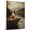American Foxhound, variant on Black Russian Terrier Vintage Dog Fishing Canvas – Artistic Sports, Black Russian Terrier Dog with Fishing Stretched Canvas Size 8x12 Wall Print for Bedroom, Living Room, Office