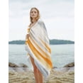 thumbnail image 2 of Orange Gray White Beach Towels Oversized Super Absorbent, Farmhouse Abstract Ombre Texture Lightweight Bath Towel Quick Dry Sets For Bathroom/Pool/Rv Camping/Beach Play/Gym Room/Picnic 31"x62", 2 of 8