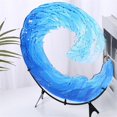thumbnail image 3 of Acrylic Wave Sculpture Wave Desktop Blue Flower Statue Bedroom Home Gift Ornaments Decoration 20 X 20cm, 3 of 5