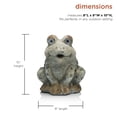 thumbnail image 4 of Alpine Corporation Solar Outdoor Garden Frog Statue, 11 Inch Tall, 4 of 12