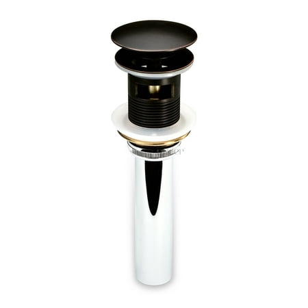 Luxier DS02-TO-V 1 5/8" Bathroom Faucet Vessel Vanity Sink Pop Up Drain Stopper With Overflow Oil Rubbed Bronze