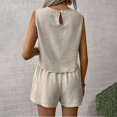 thumbnail image 4 of Misright Women's two-piece vacation sleeveless vest and shorts set, 4 of 9