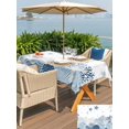 thumbnail image 5 of Outdoor Tablecloth with Umbrella Hole for Patio/Picnic/Party/Camping, Starfish Coastal Waterproof Table Cloth Rectangle Table Cover Washable, Nautical Summer Beach Coral Shell (60"x 102"), 5 of 9