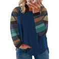 thumbnail image 2 of Eytino Women's Plus Size Pleated Blouse - Puff Long Sleeve Crew Neck Tunic Top (1X-5X) 2 of 11