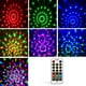 thumbnail image 2 of Luces de discoteca, proyector de escenario LED activado por sonido con 6 colores y 24 patrones, control remoto, para fiestas infantiles, cumpleaños, clubes de karaoke y efectos de luces navideñas., 2 of 5