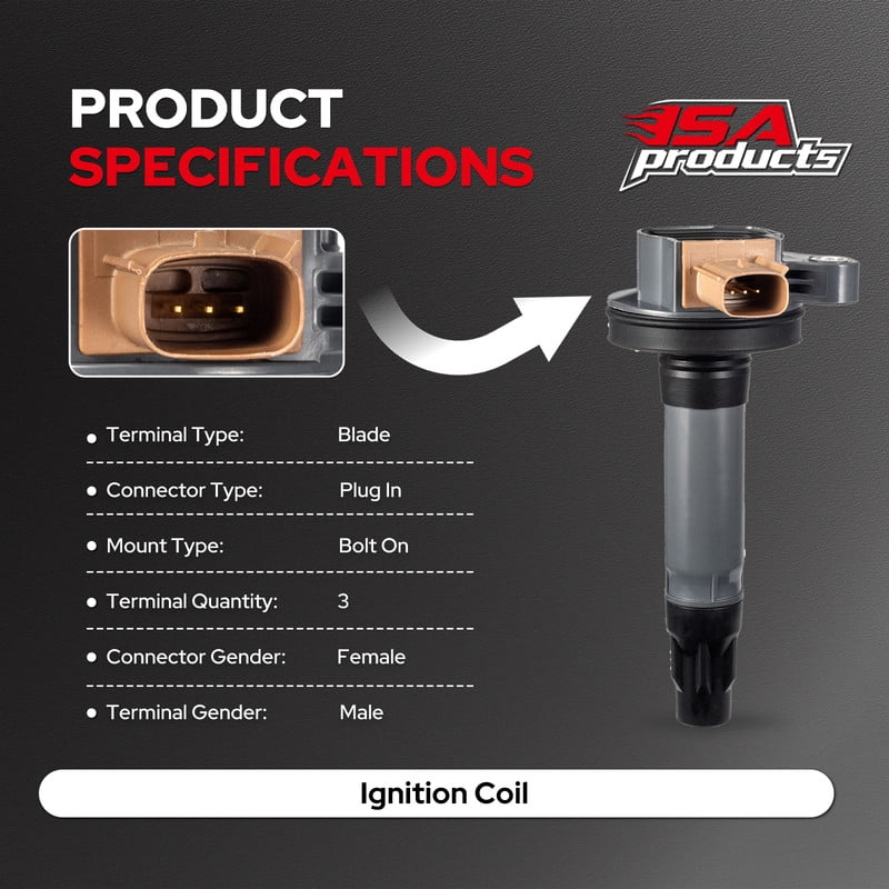 Set of 6 ISA Ignition Coil Compatible with 2015-2017 Ford Expedition 2013-2019 Ford Explorer 2011-2016 Ford F-150 2013-2019 Ford Flex V6 3.5L Replacement for C1814 DG549 UF646