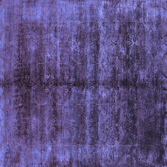Ahgly Company Indoor Square Oriental Blue Industrial Area Rugs, 6' Square