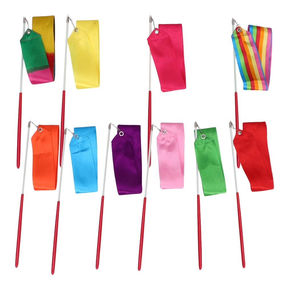 Ribbon Gymnastics Dance Ribbons Streamers Rhythmic Artistic Twirling Dancing Rainbow Silk