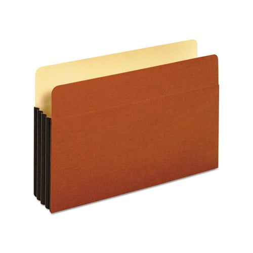 File Pocket w/ Tyvek 3.5" Expansion, Legal Size, Redrope, 10/Box