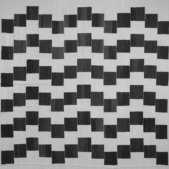 Ahgly Company Indoor Square Abstract Gray Contemporary Area Rugs, 7' Square