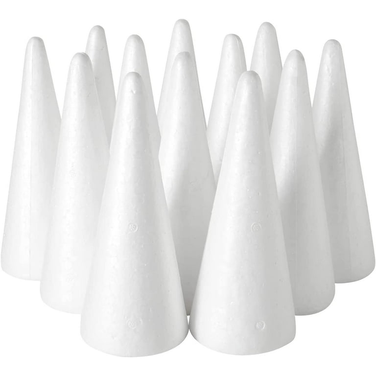 12 Pack Foam Tree Cones For Diy Crafts, Bulk For Diy Christmas Gnomes,  Holiday Decor (2.87 X 7.25 In)