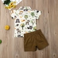 thumbnail image 3 of xiaxaixu T-Shirt à Manches Courtes Imprimé Animal pour Bébé Garçon + Shorts, 3 of 8