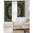 thumbnail image 3 of Blackout Curtains for Bedroom, Vintage Green Room Darkening Window Drapes for Living Room, Southwestern Geometric Abstract Art Thermal Insulated Grommet Curtains, 52x90 inch, 2 Panels, 3 of 9