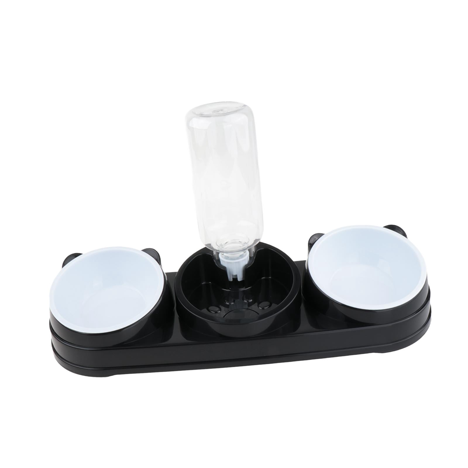 Cat Water Food Bowl Automatic Feeder Tilted Raised PP Material Easy Cleaning for Indoor Cats and Small Dogs