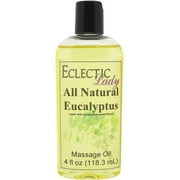 Eucalyptus Massage Oil by Eclectic Lady, 4 oz, Sweet Almond Oil and Jojoba Oil
