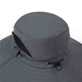 thumbnail image 5 of SAWOBUUN Solar Powered Fan Hat Wide Brim Breathable Sun Hat Fishing Beach Outdoor Hats for Men and Women, 5 of 8
