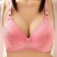thumbnail image 2 of BiZtdJrK Bras for Women Push Up No Underwire Everyday Bra Breathable Comfortable Daily Bra with Soft Support, Watermelon Red, 42, 2 of 10