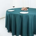 thumbnail image 2 of Efavormart 10 Pack Round Tablecloth, 120 Inch Stain & Wrinkle Resistant Washable Table Cloth, Decorative Polyester Fabric Table Cover for Banquet, Wedding, Dining- Teal Green, 2 of 10